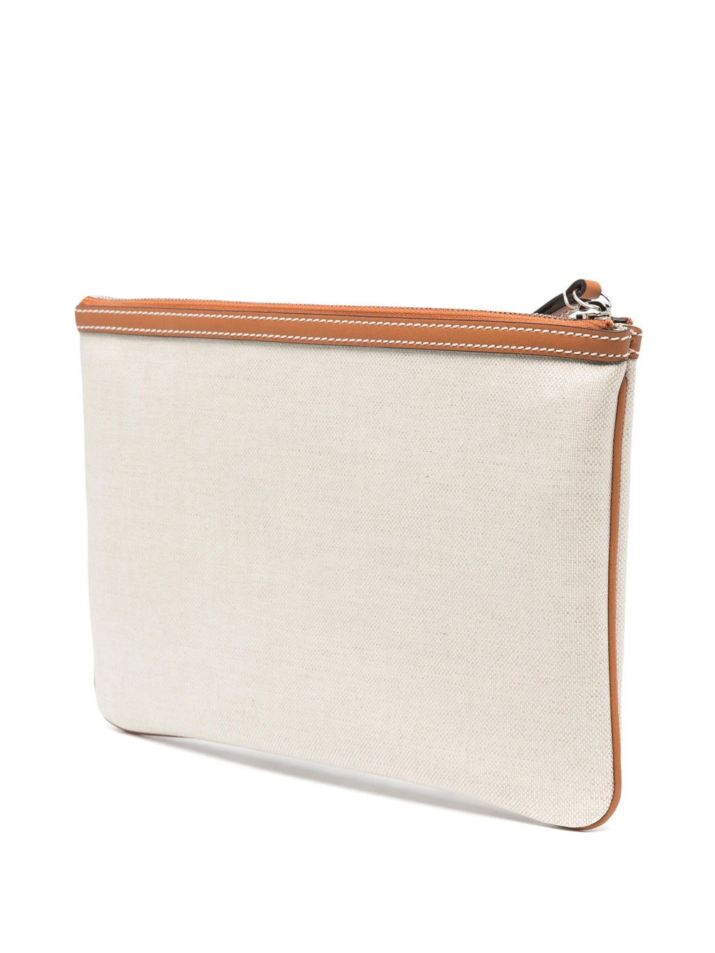 GUCCI LOGO PRINT CANVAS & LEATHER CLUTCH WRISTLET