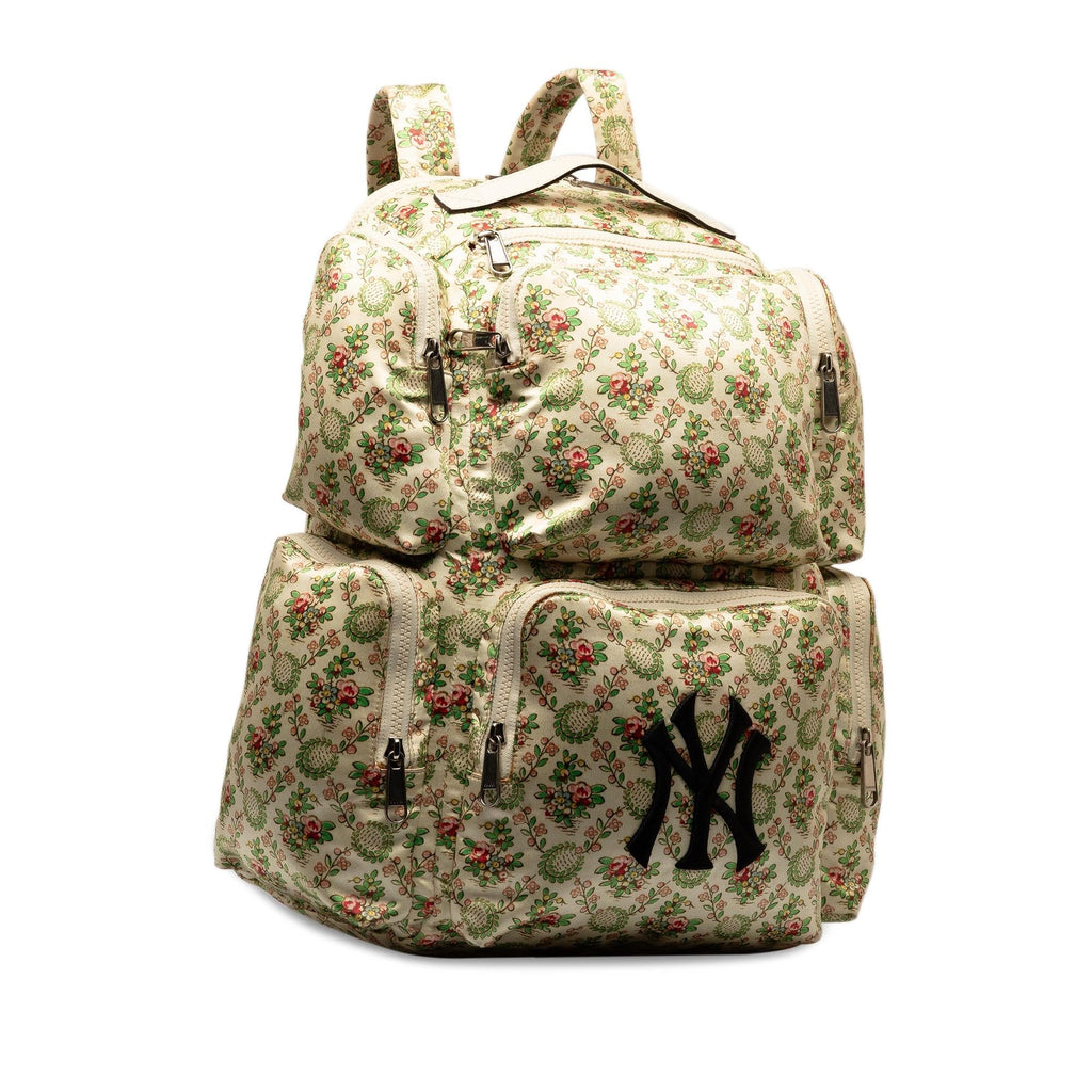 Gucci MLB Floral Satin NY Yankees Patch Backpack (SHG-ykawMM)