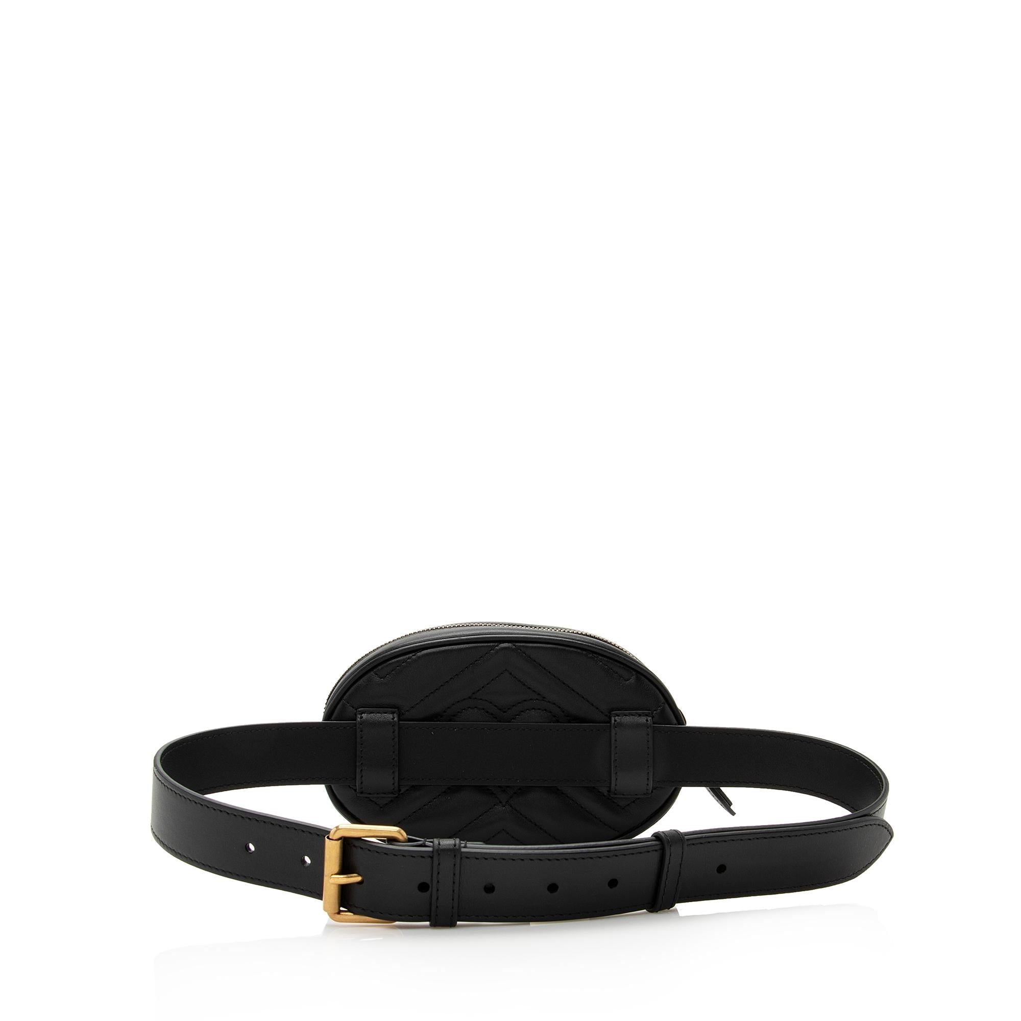 Gucci Matelasse Leather GG Marmont Belt Bag - Size 30 / 75 (SHF-e1ITa6)