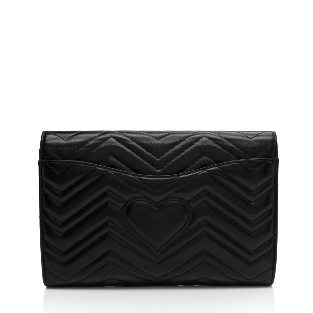 Gucci Matelasse Leather GG Marmont Clutch (SHF-v89K6D)