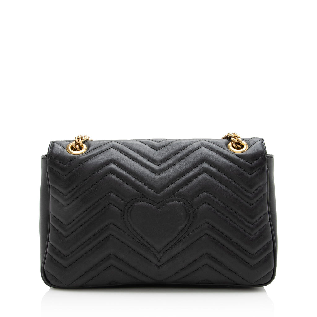 Gucci Matelasse Leather GG Marmont Medium Shoulder Bag (SHF-22884)