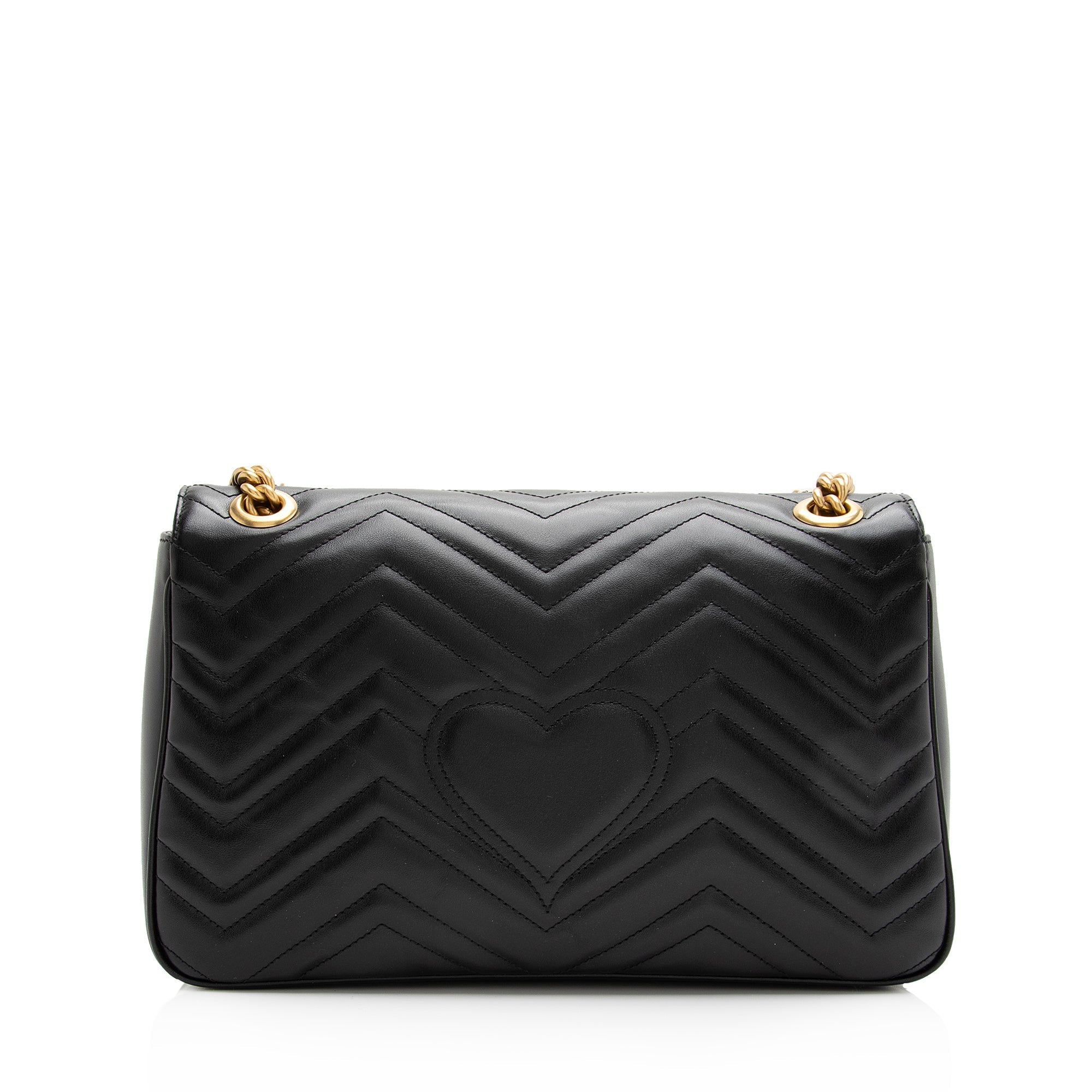 Gucci Matelasse Leather GG Marmont Medium Shoulder Bag (SHF-23019)