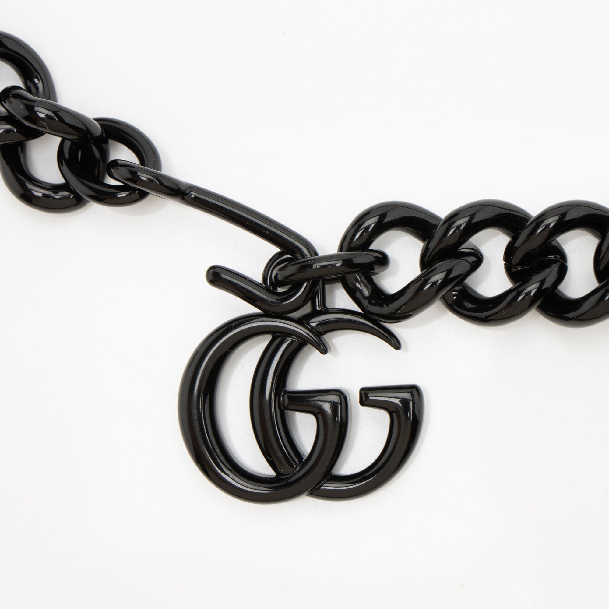 Gucci Matelasse Leather GG Marmont Monochrome Square Chain Belt Bag