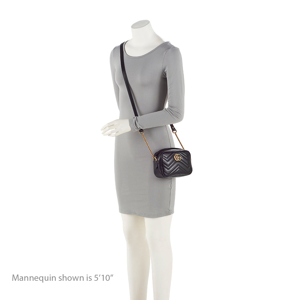 Gucci Matelasse Leather GG Marmont Mini Bag (SHF-20202)