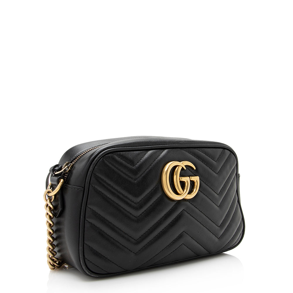 Gucci Matelasse Leather GG Marmont Small Shoulder Bag (SHF-21668)