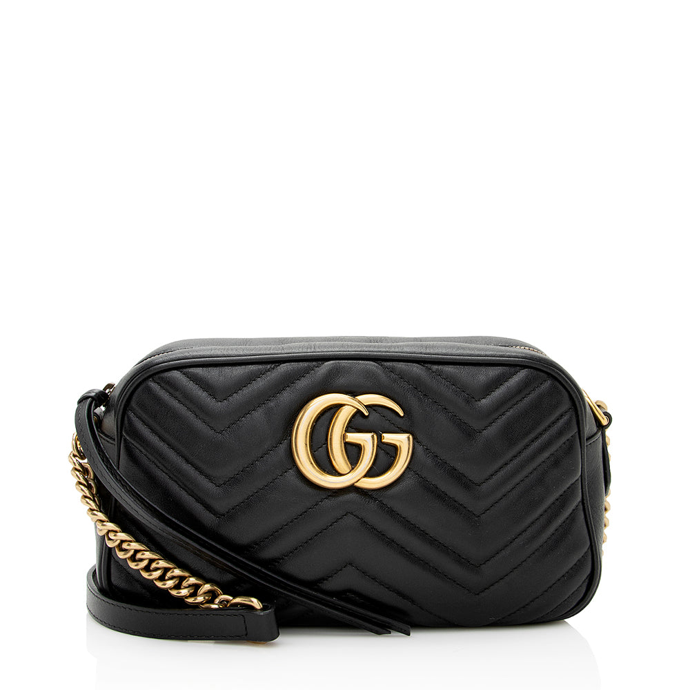 Gucci Matelasse Leather GG Marmont Small Shoulder Bag (SHF-21940)