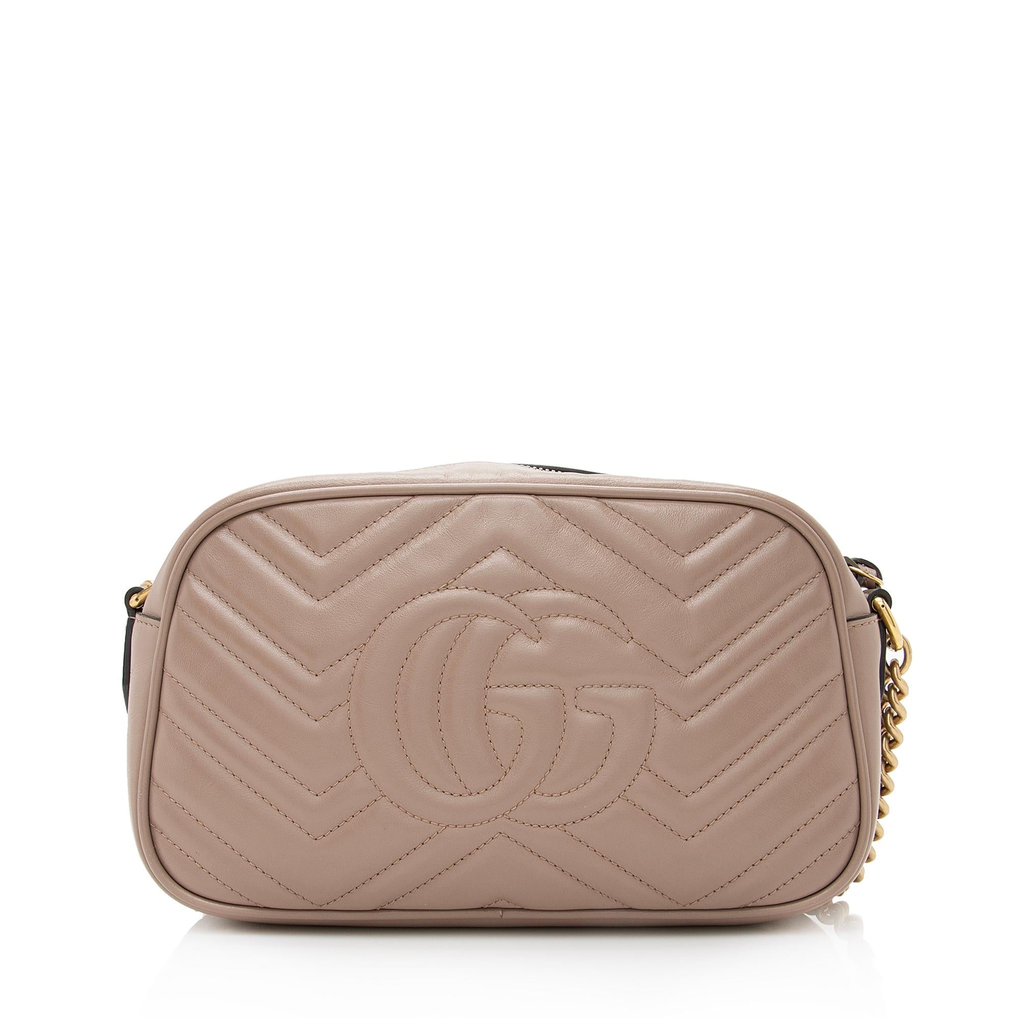 Gucci Matelasse Leather GG Marmont Small Shoulder Bag (SHF-22520)