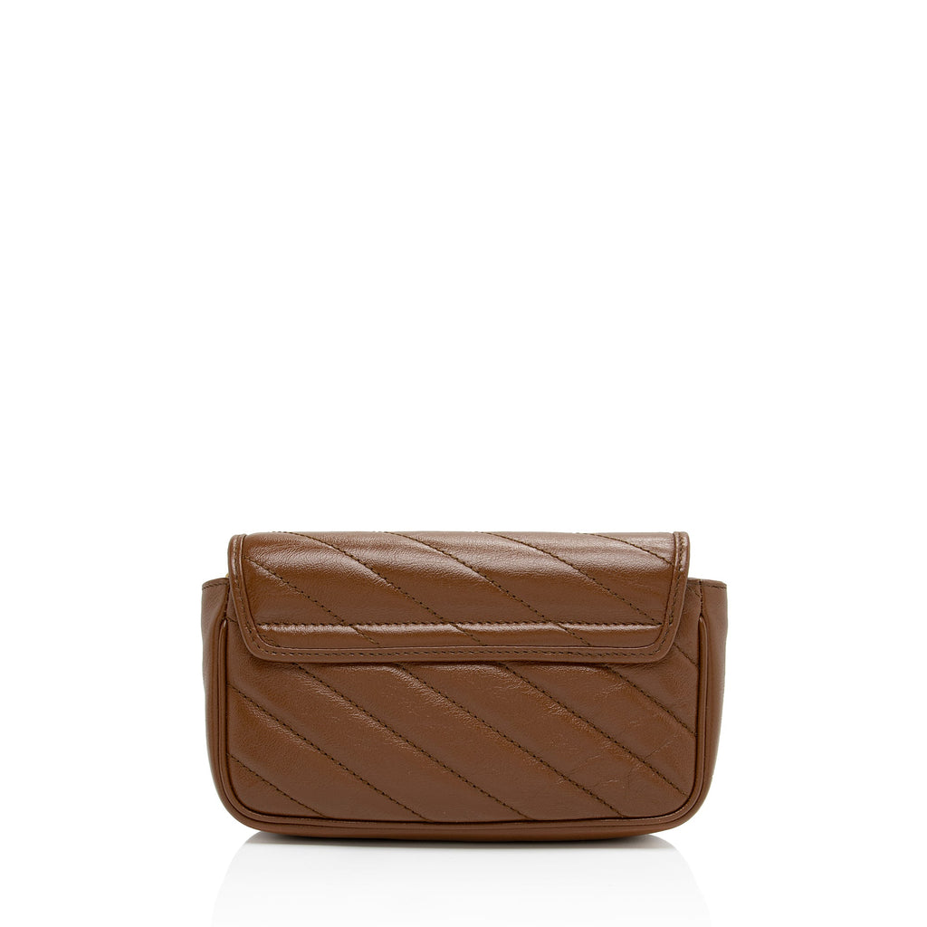 Gucci Matelasse Leather GG Marmont Super Mini Bag (SHF-E9ZcFF)