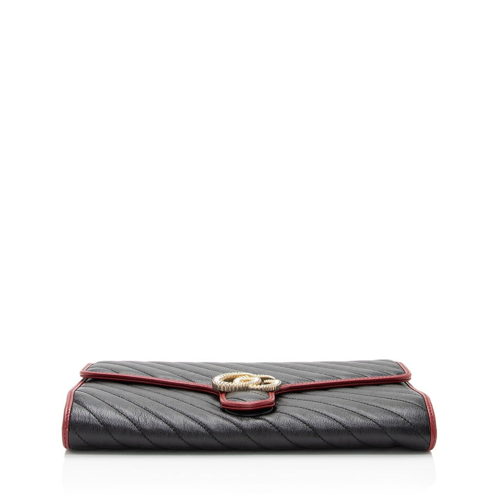 Gucci Matelasse Leather Torchon GG Marmont Clutch (SHF-AQeHxl)