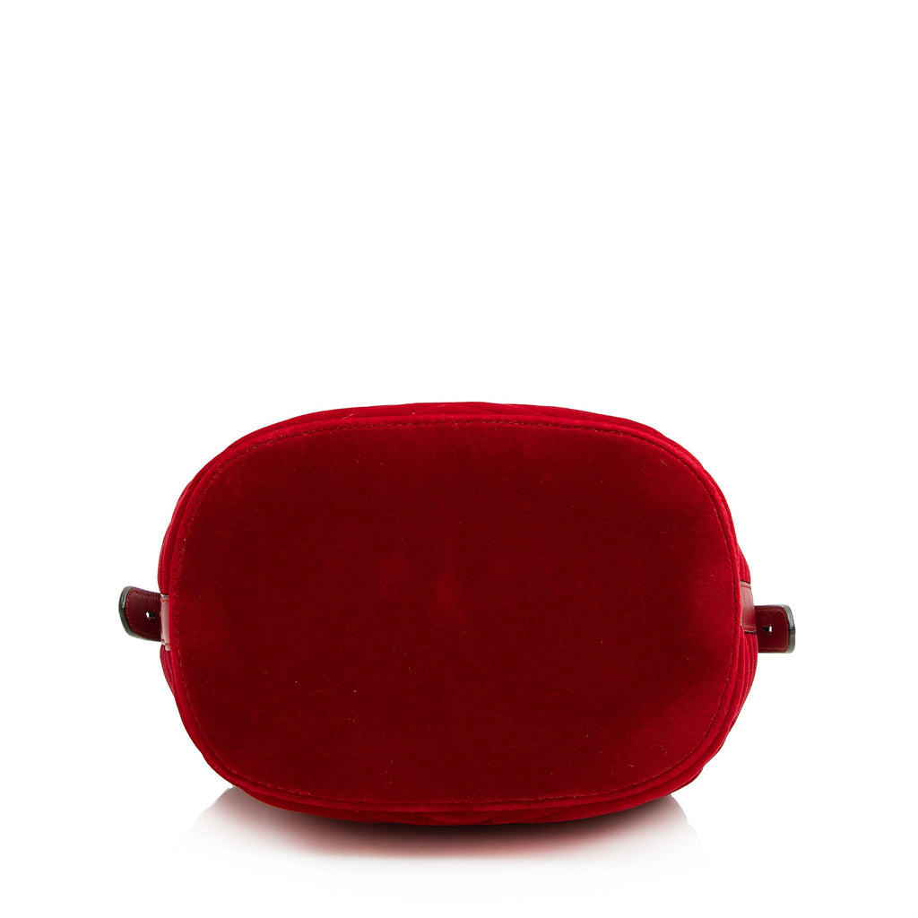 Gucci Matelasse Velvet GG Marmont Bucket Bag (SHF-22829)