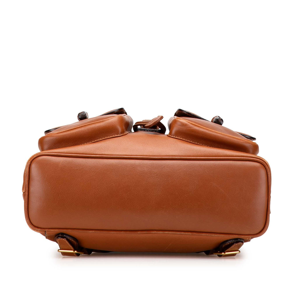 Gucci Medium Calfskin Bamboo Drawstring Backpack