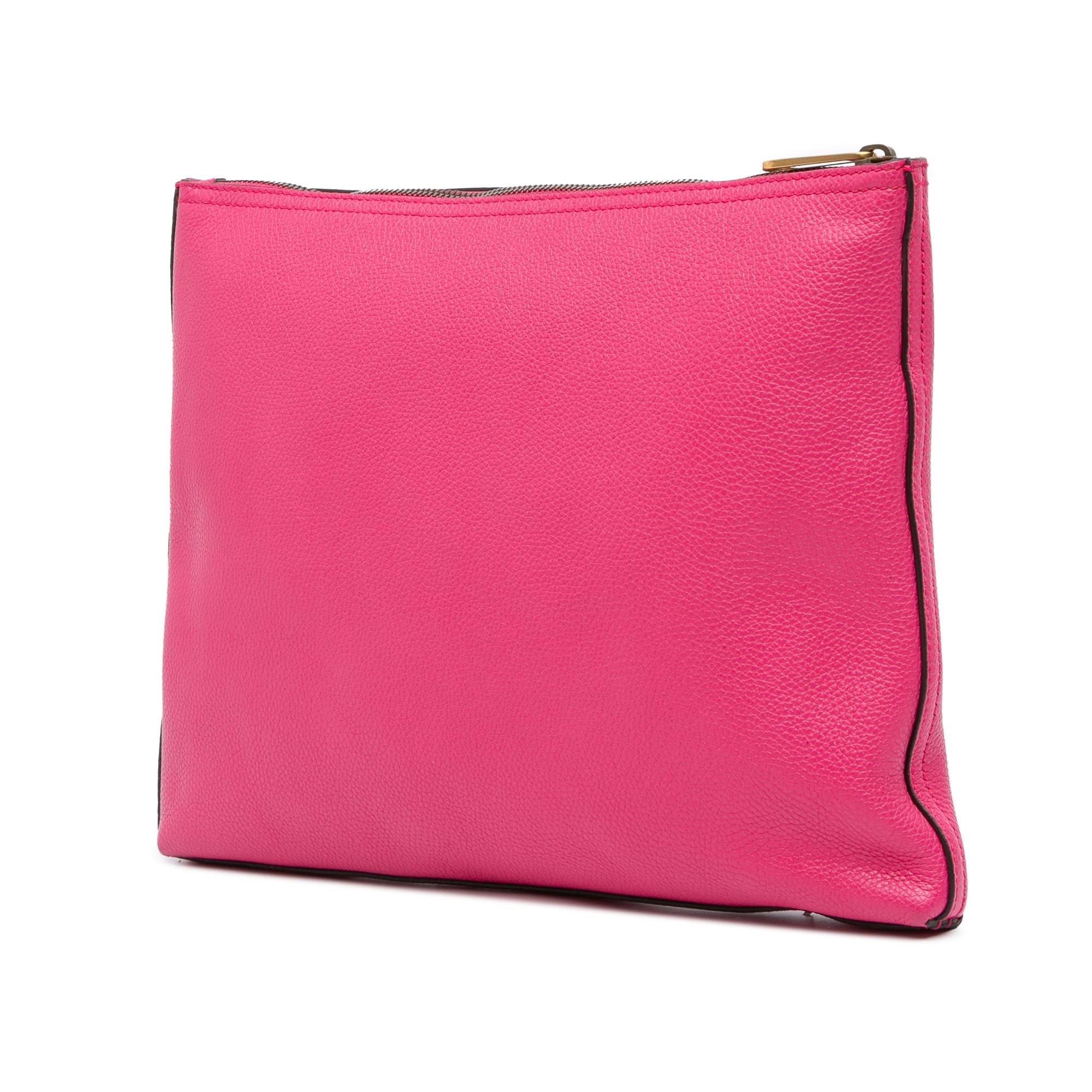 Gucci Medium Leather Logo Portfolio Clutch