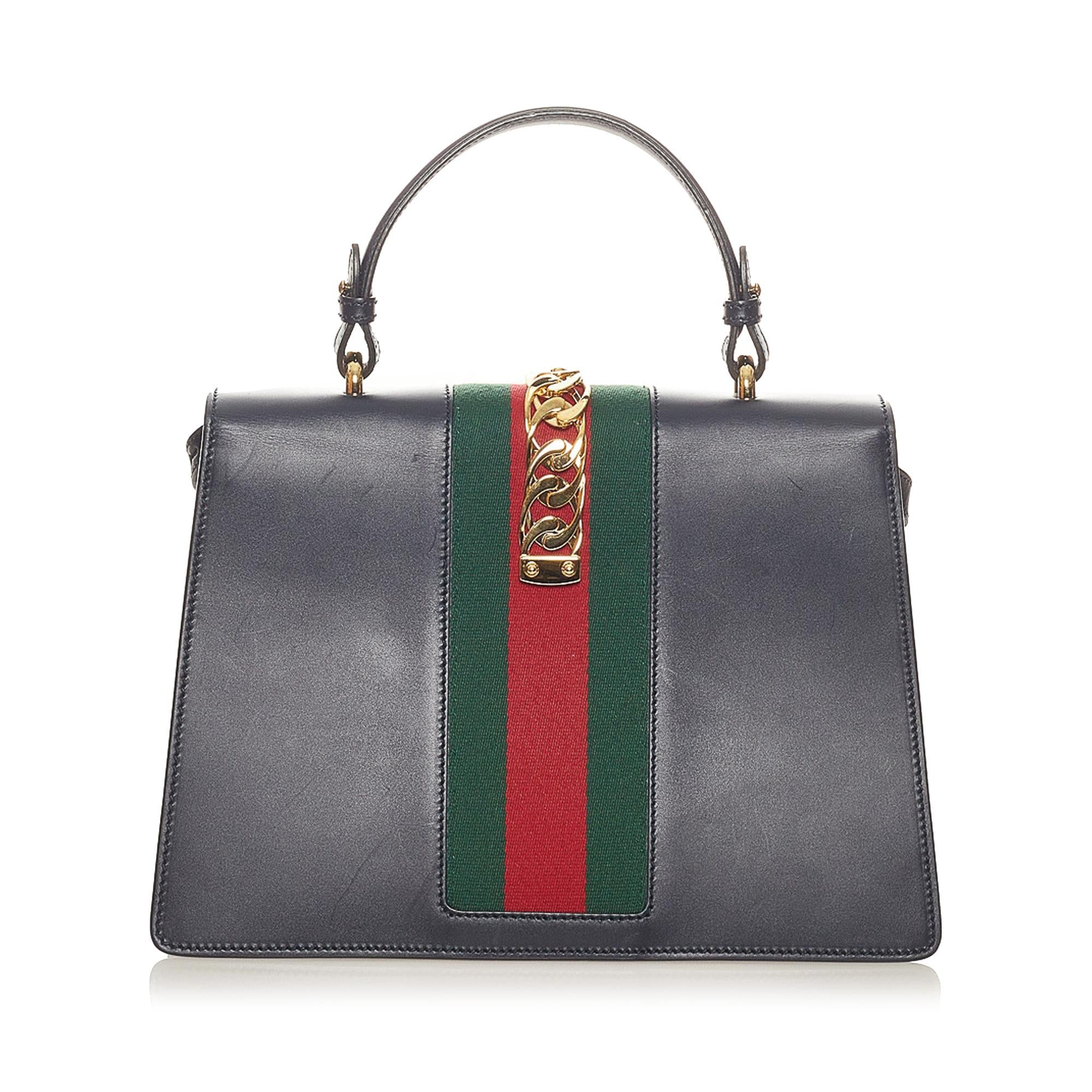 Gucci Medium Sylvie Leather Satchel (SHG-27346)
