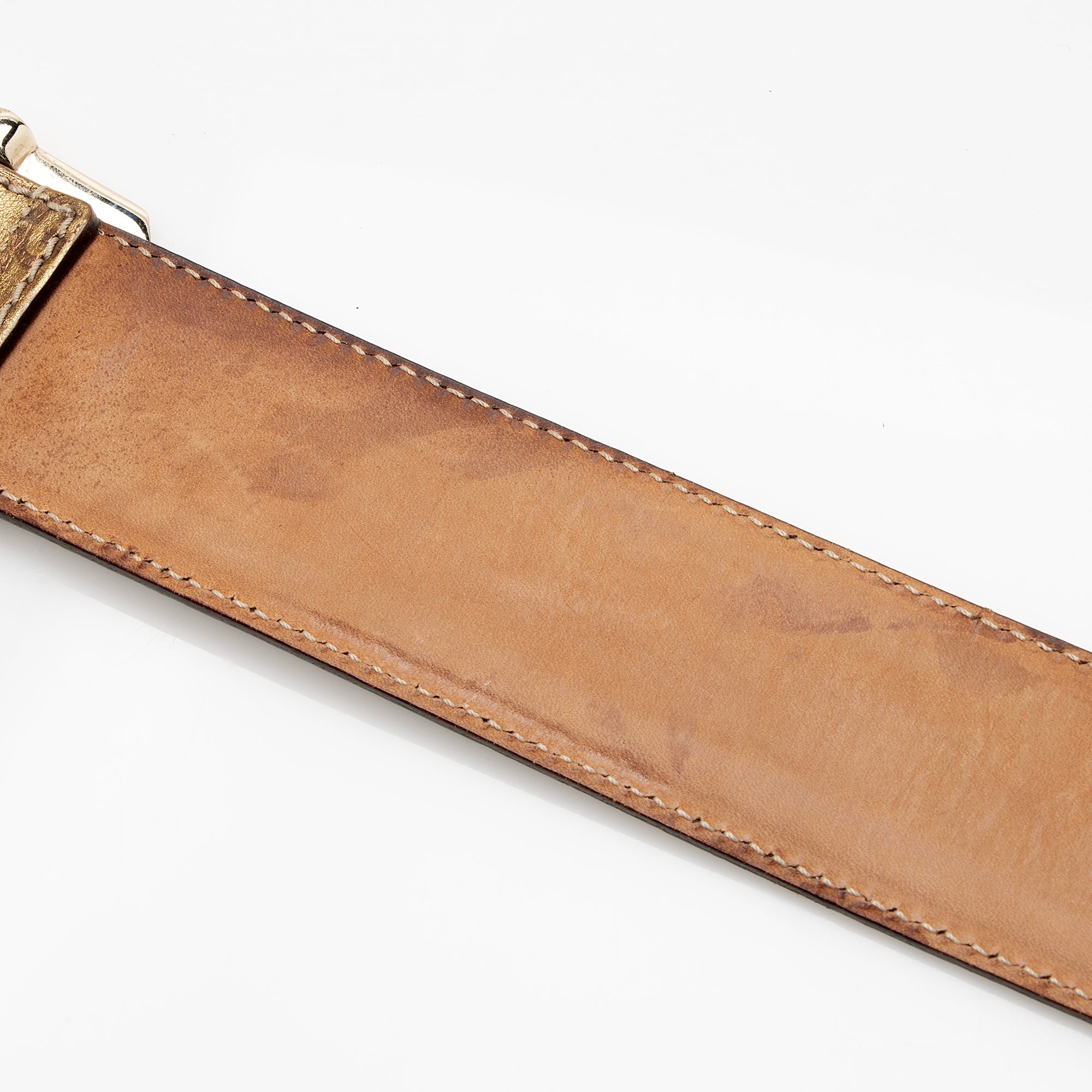 Gucci Metallic Guccissima Belt - Size 34 / 85 (SHF-22763)