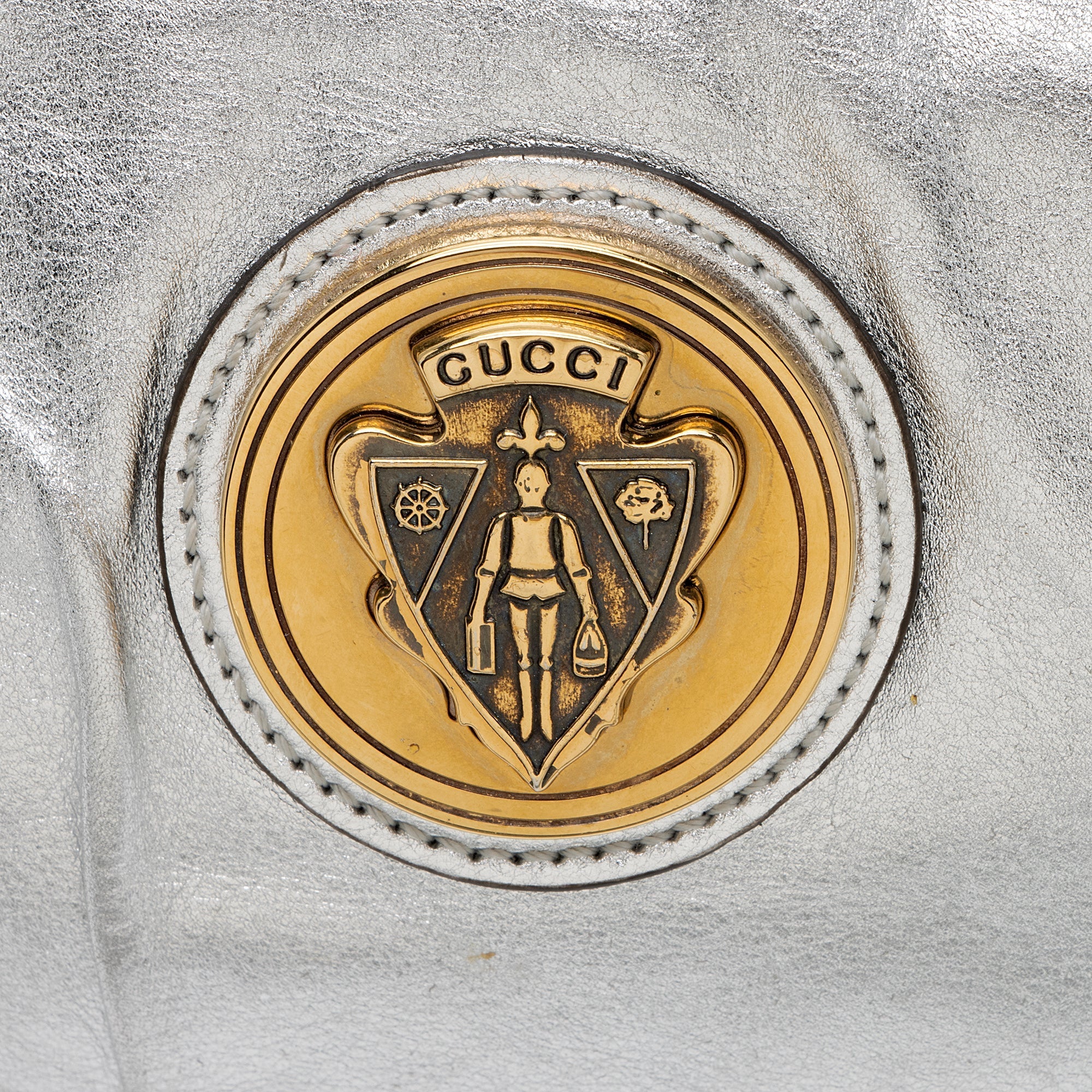 Gucci Metallic Leather Hysteria Small Clutch (SHF-hs8Ncf)