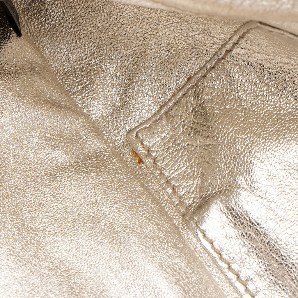 Gucci Metallic Leather Papillon Hysteria Clutch
