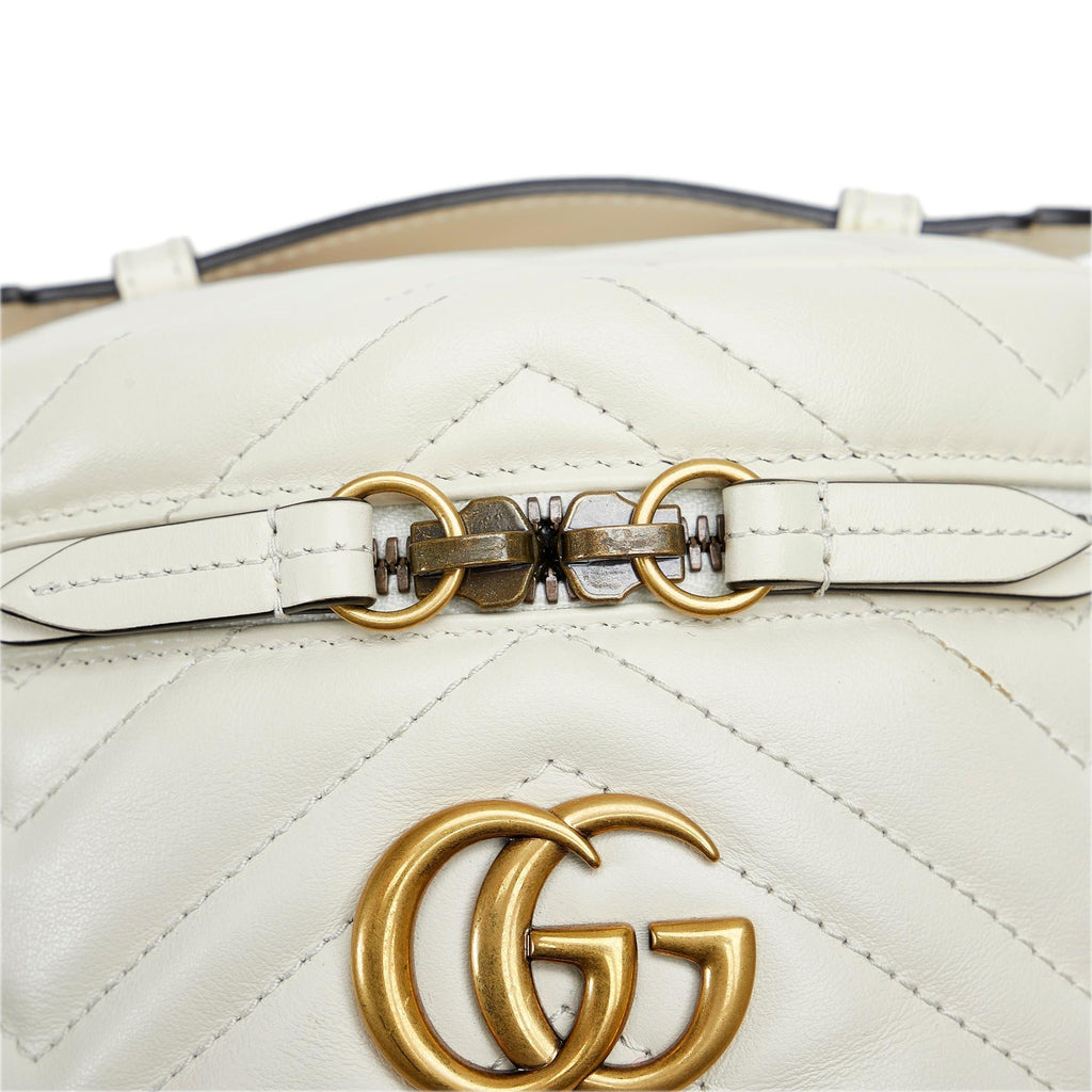Gucci Mini GG Marmont Matelasse Leather Round Backpack