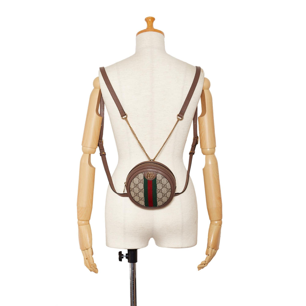 Gucci Mini GG Supreme Round Ophidia Backpack (SHG-3Pil5P)