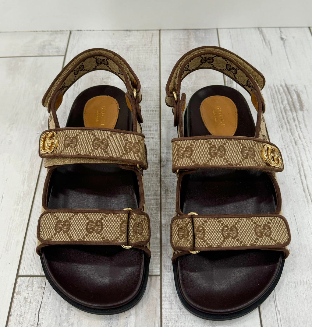 GUCCI GG SUPREME MORITZ SANDALS