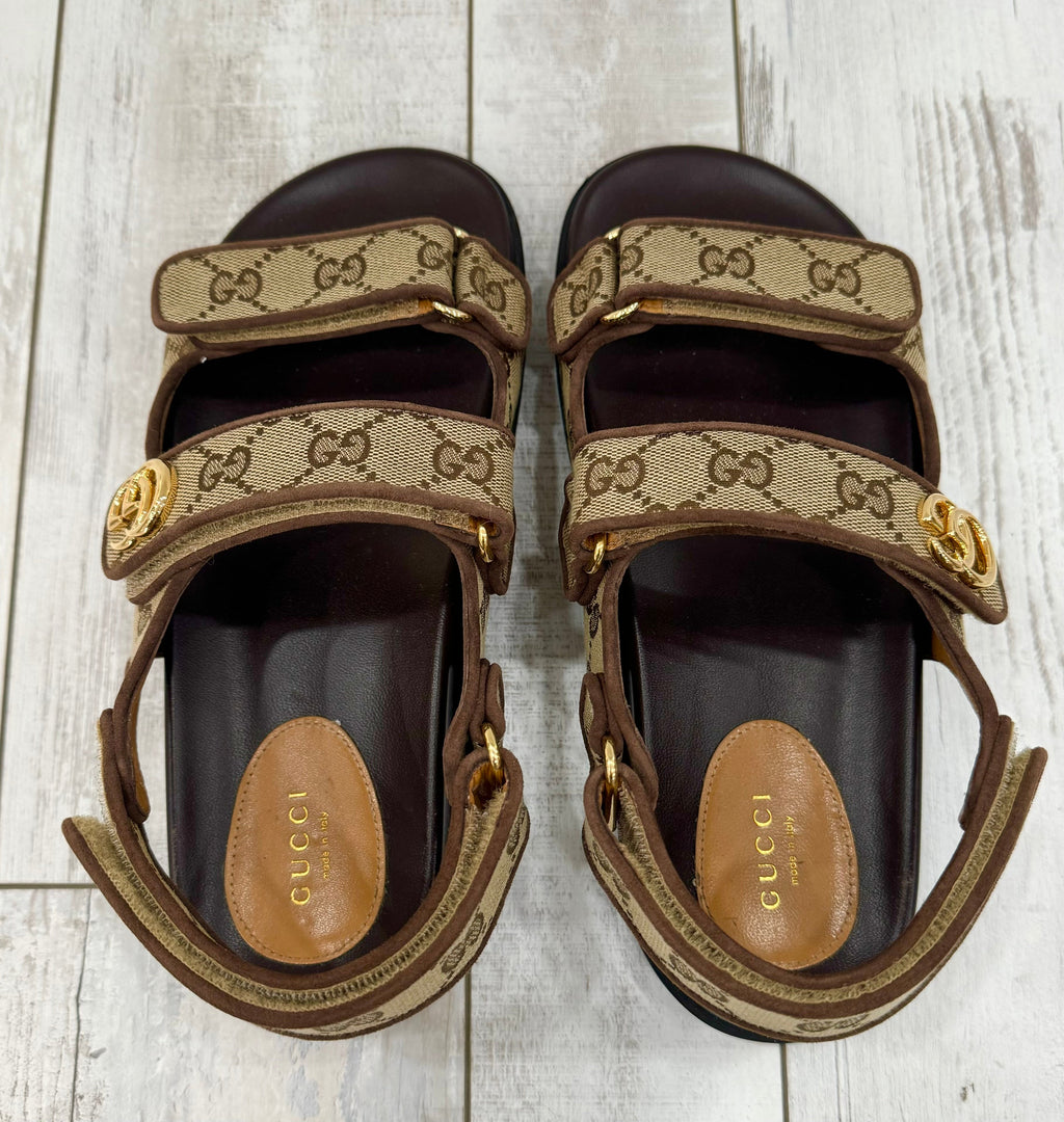 GUCCI GG SUPREME MORITZ SANDALS