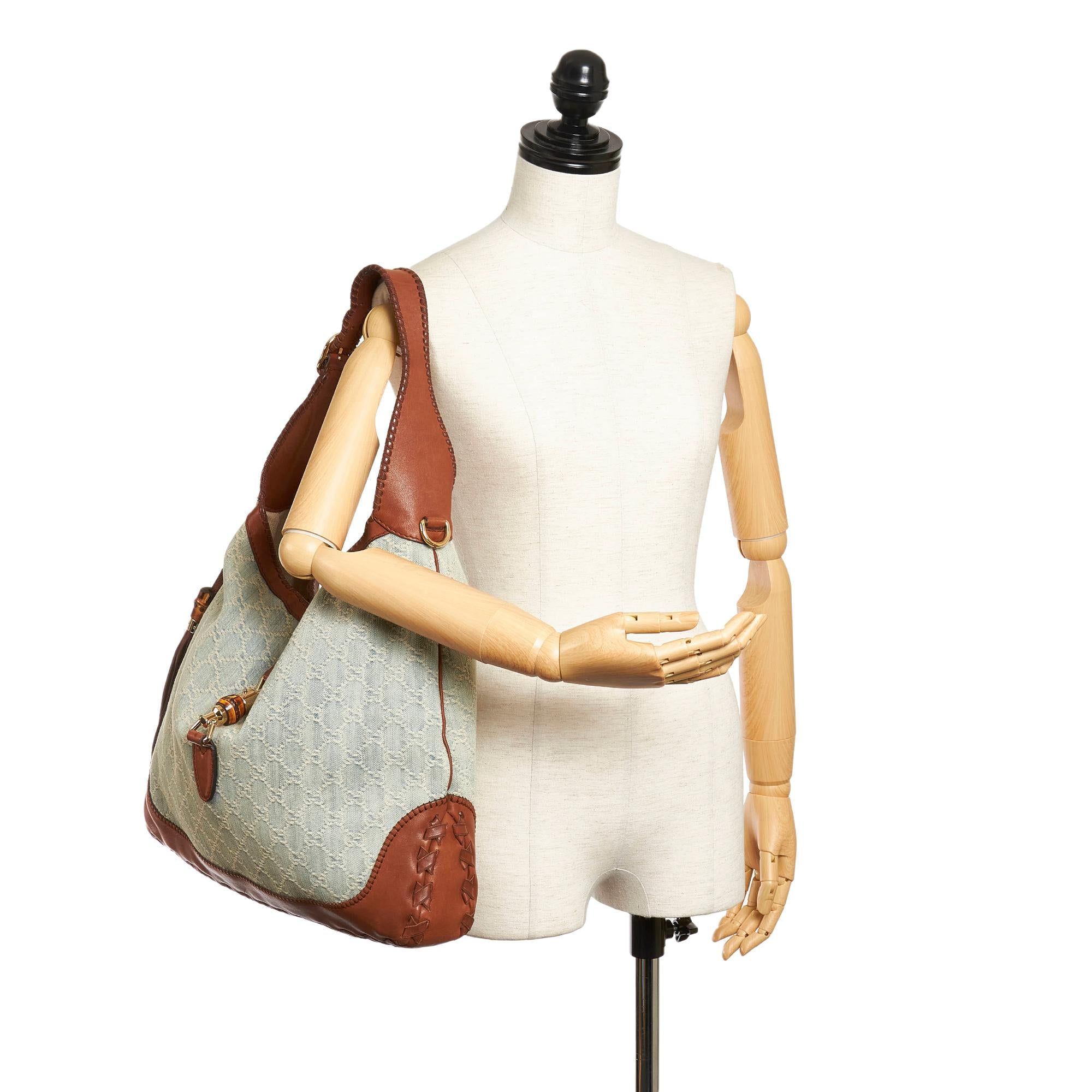 Gucci New Jackie Denim Tassel Shoulder Bag (SHG-32043)