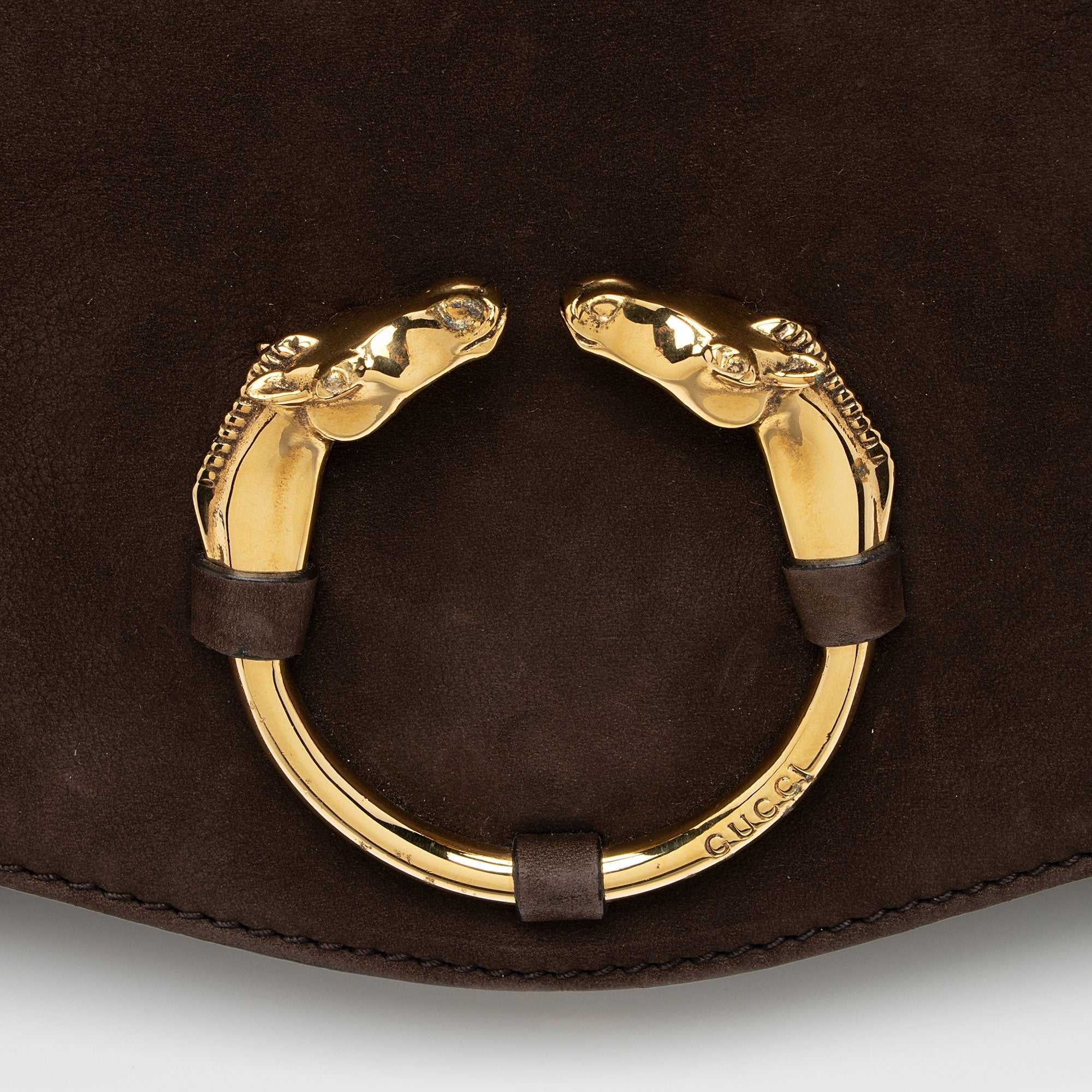 Gucci Nubuck Leather Ribot Clutch (SHF-ge9pTT)