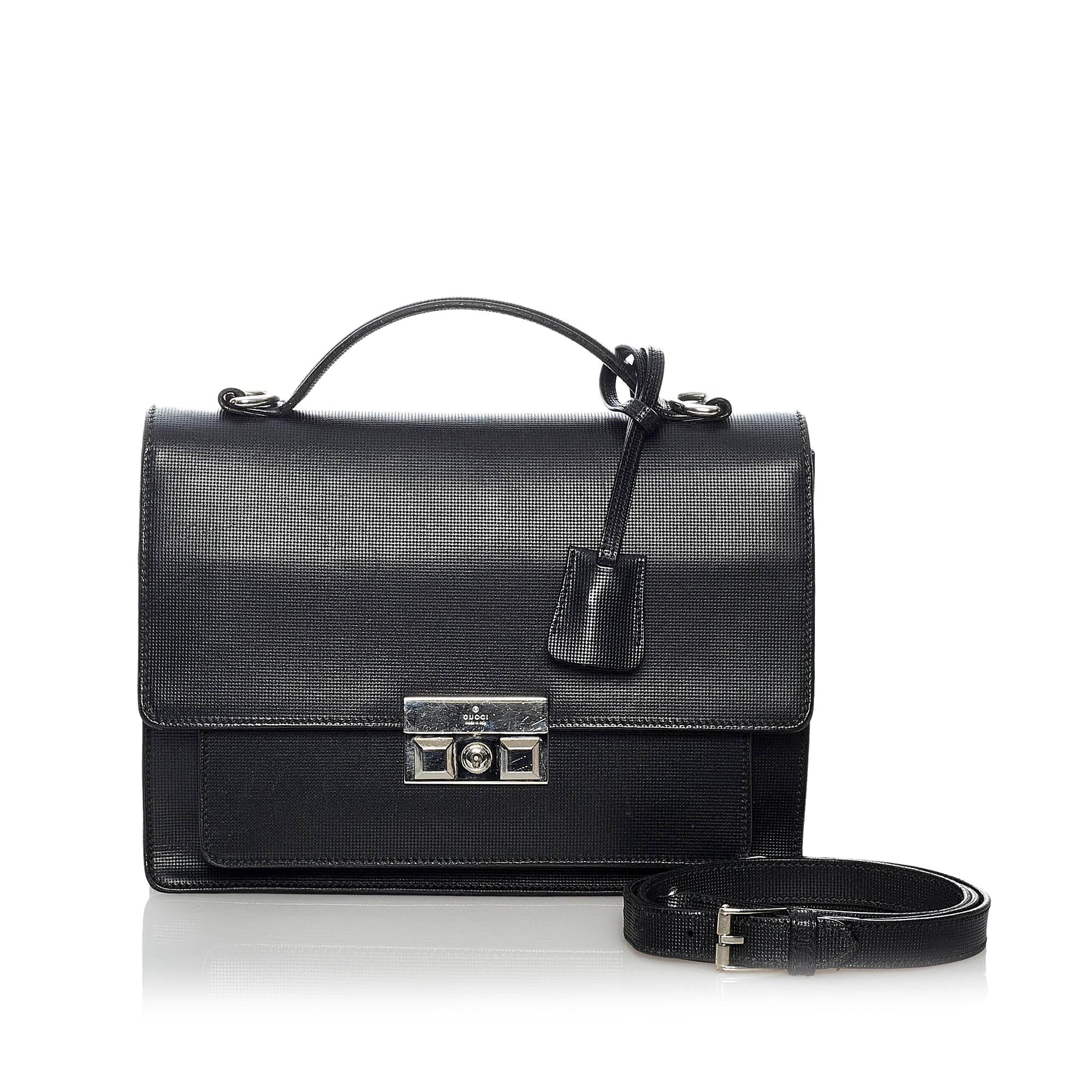 Gucci Padlock Leather Satchel (SHG-37609)