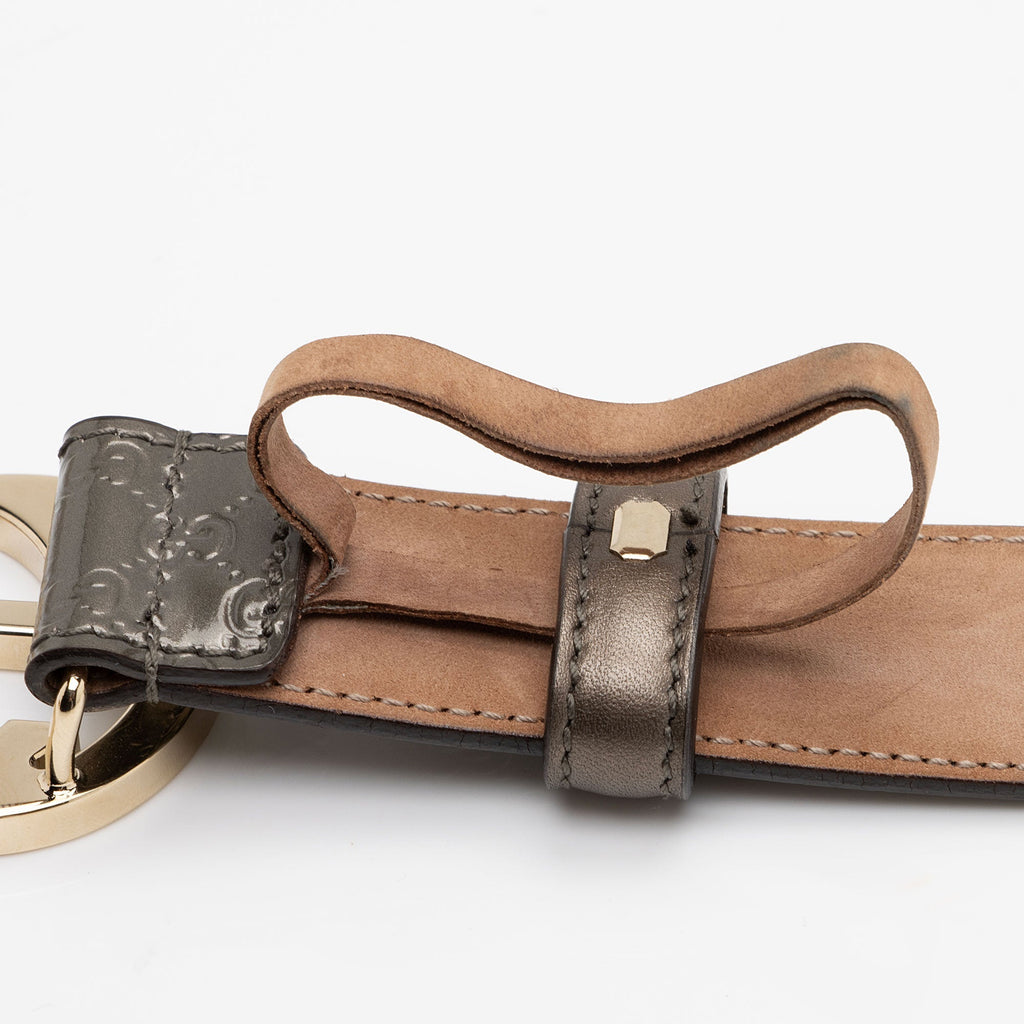 Gucci Patent Leather Microguccissima Interlocking G Narrow Belt - Size 40 / 100 (SHF-UcAdV9)