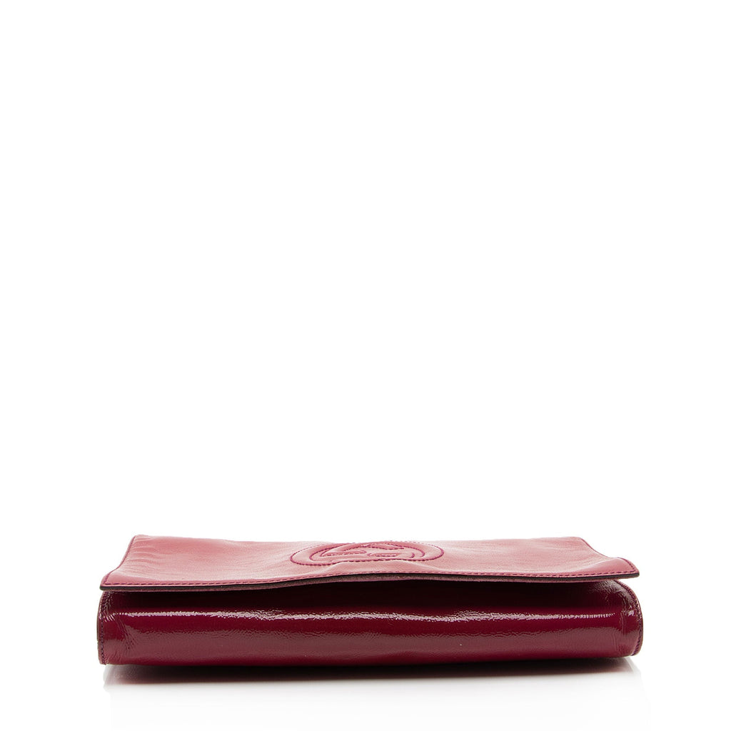 Gucci Patent Leather Soho Clutch (SHF-Lou69h)