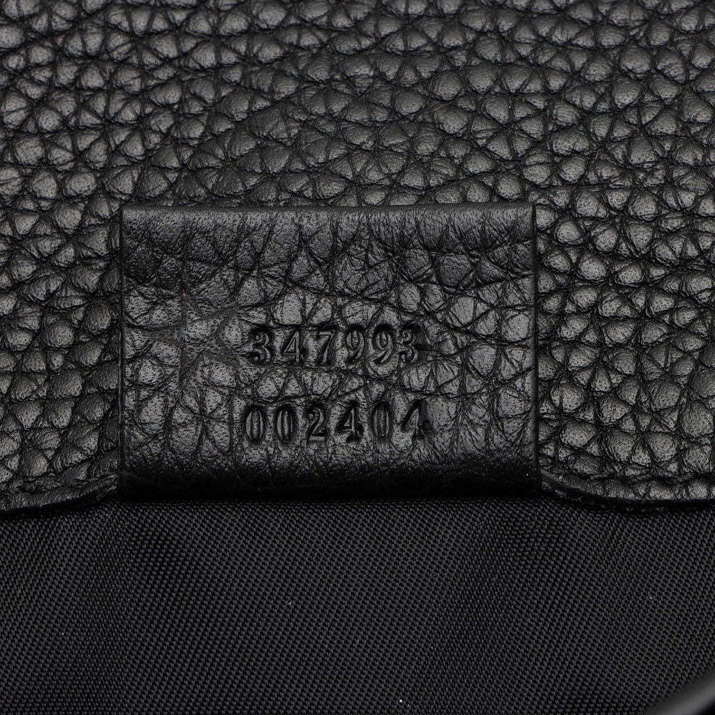Gucci Pebbled Leather Soho Flap Belt Bag (SHF-Q9D7sL)
