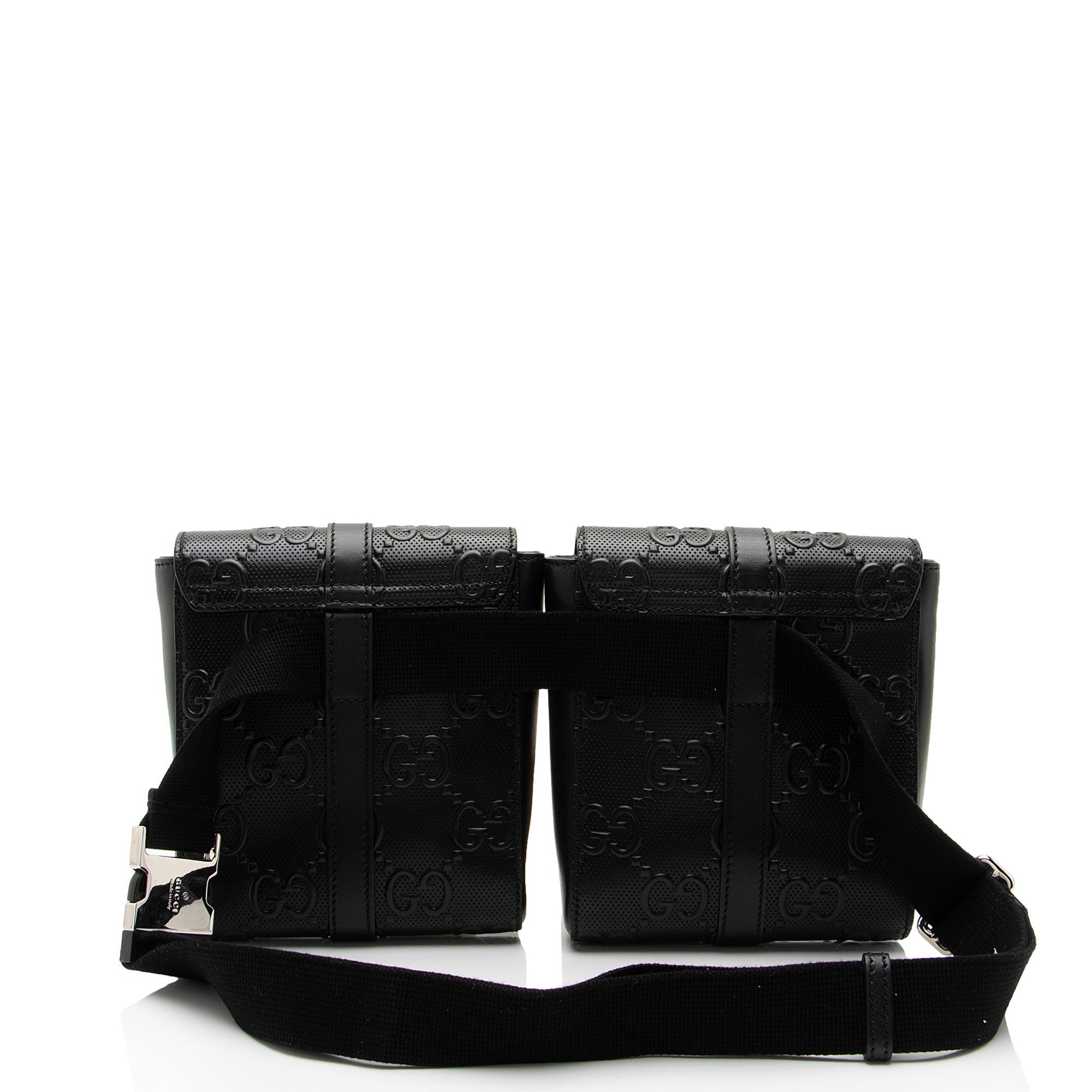 Gucci Perforated GG Embossed Double Belt Bag (SHF-rNzGhH)