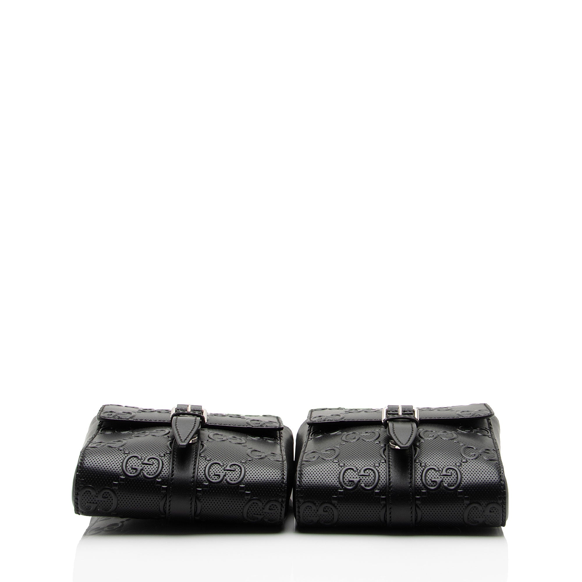 Gucci Perforated GG Embossed Double Belt Bag (SHF-rNzGhH)