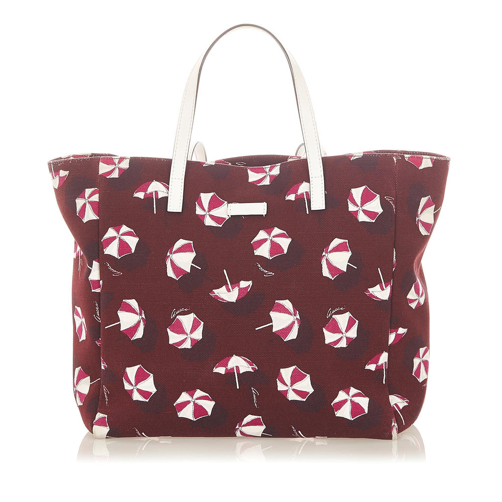 Gucci Printed Canvas Tote Bag (SHG-31677)