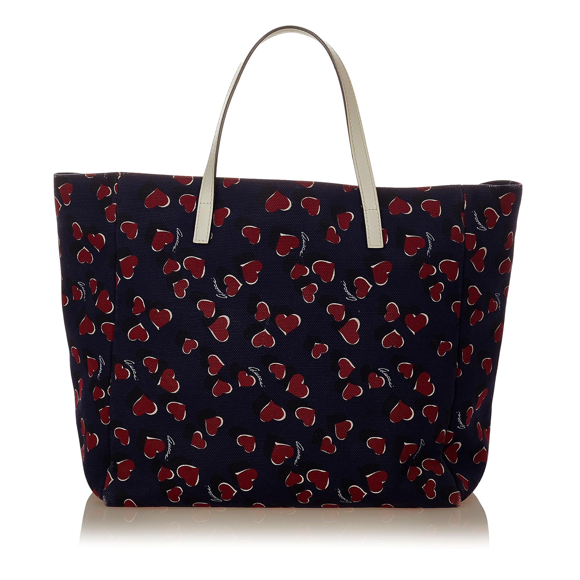 Gucci Printed Canvas Tote Bag (SHG-31840)