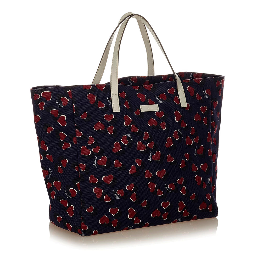 Gucci Printed Canvas Tote Bag (SHG-31840)