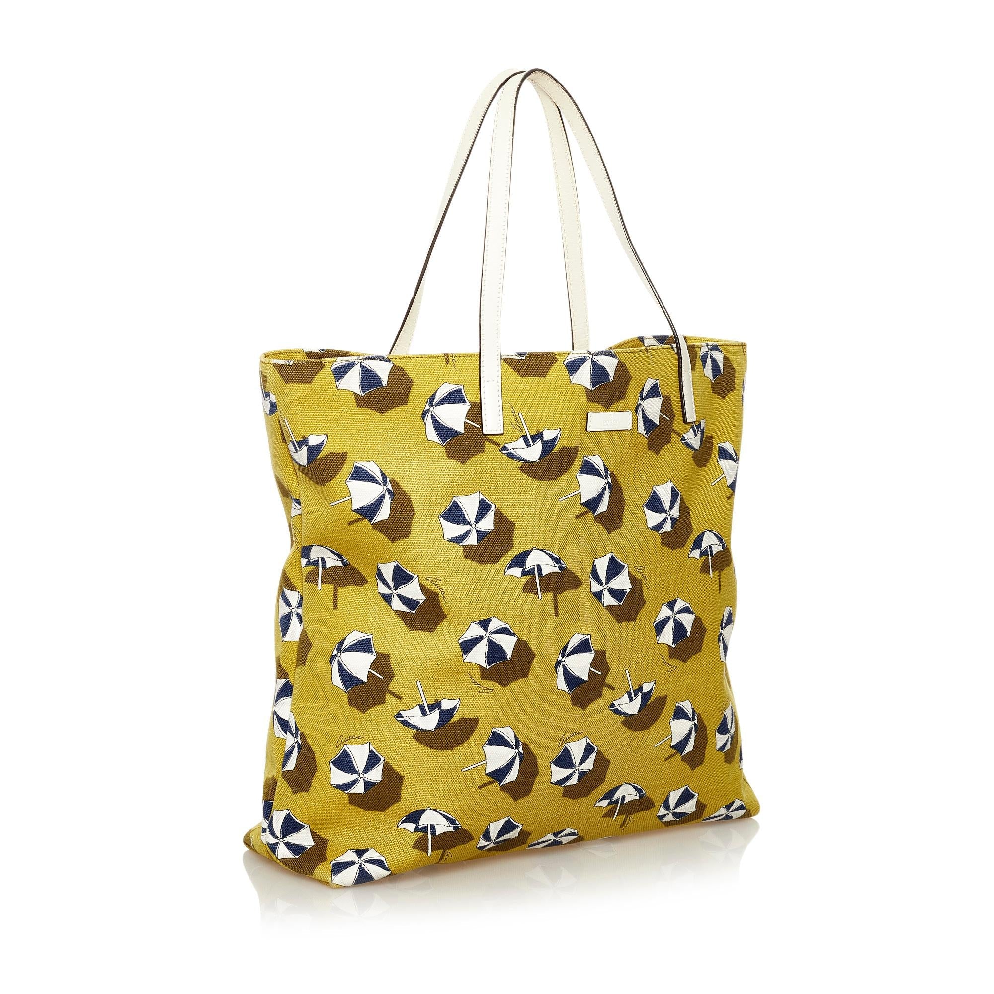 Gucci Printed Canvas Tote Bag (SHG-34840)