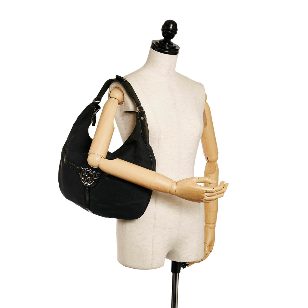 Gucci Reins Canvas Hobo Bag (SHG-34229)