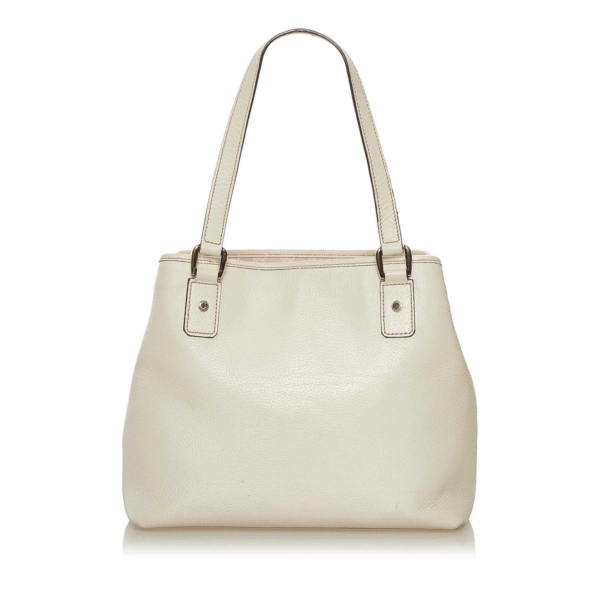 Gucci Small D-Ring Leather Tote Bag (SHG-34403)