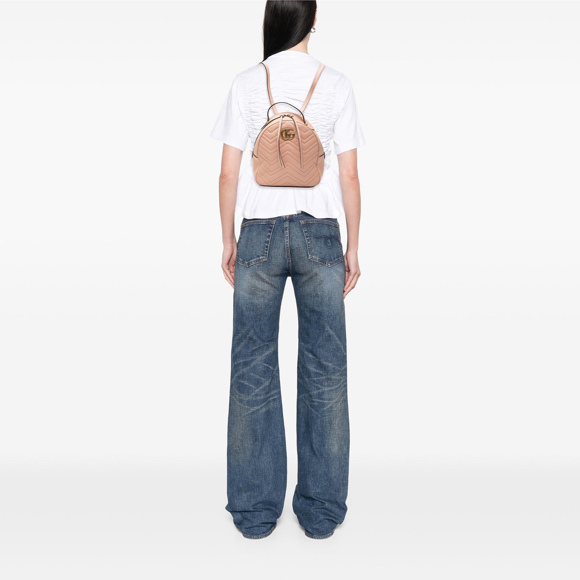 Gucci Small GG Marmont Matelasse Leather Backpack