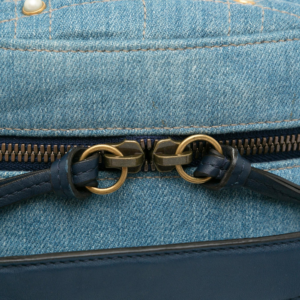 Gucci Small GG Marmont Pearl Denim Backpack (SHG-AWCod3)
