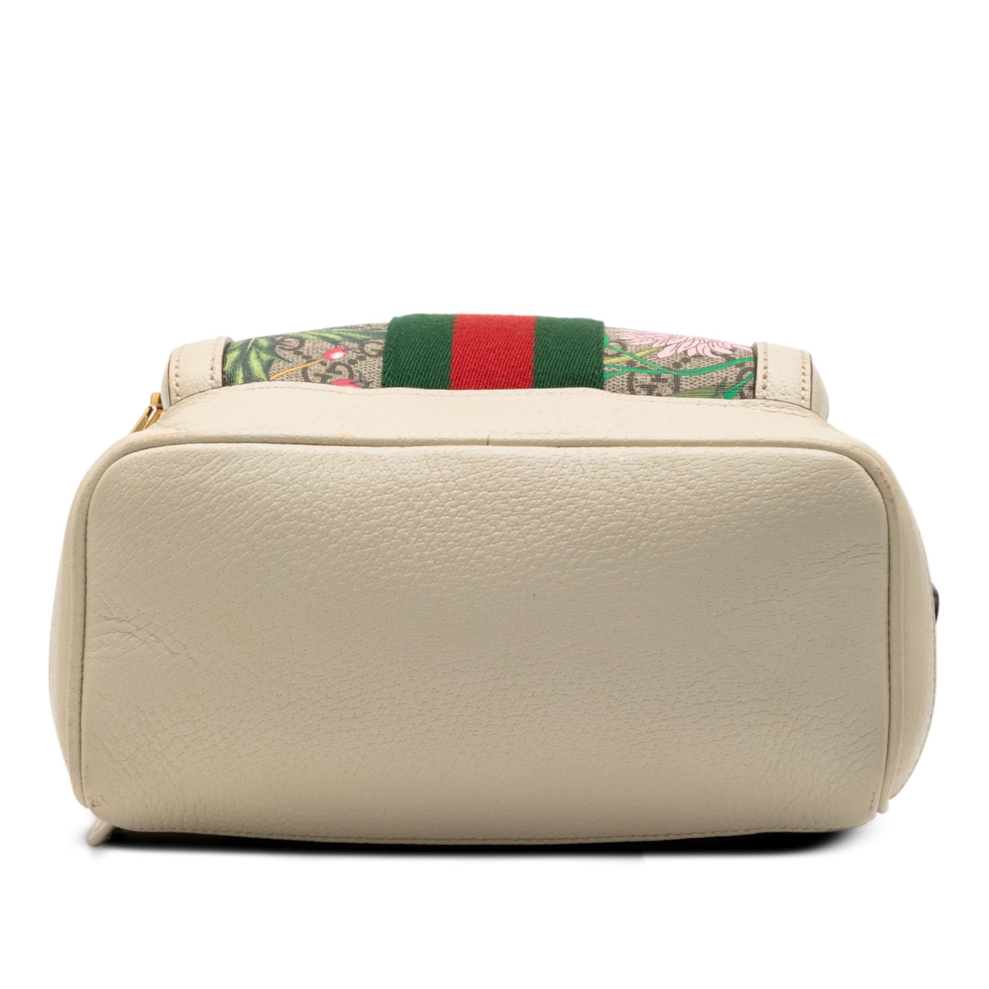 Gucci Small GG Supreme Flora Ophidia Backpack