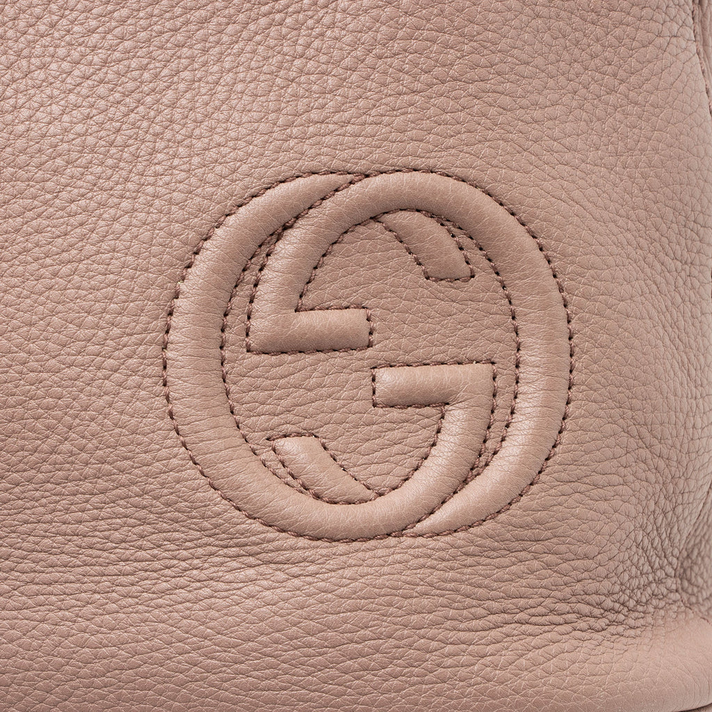 Gucci Small Pebbled Calfskin Soho Drawstring Backpack