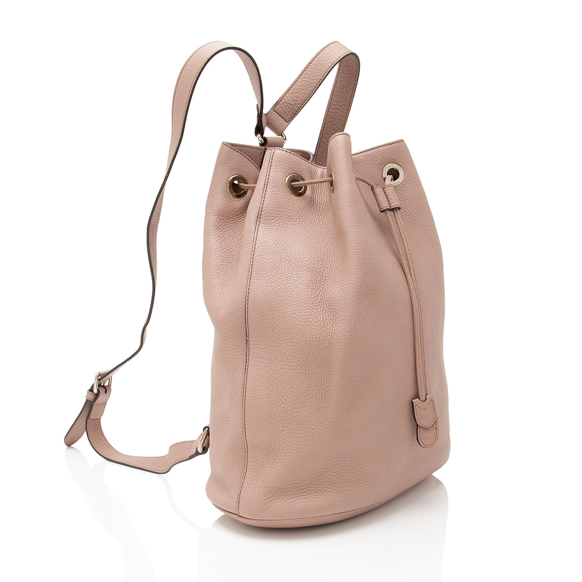 Gucci Small Pebbled Calfskin Soho Drawstring Backpack