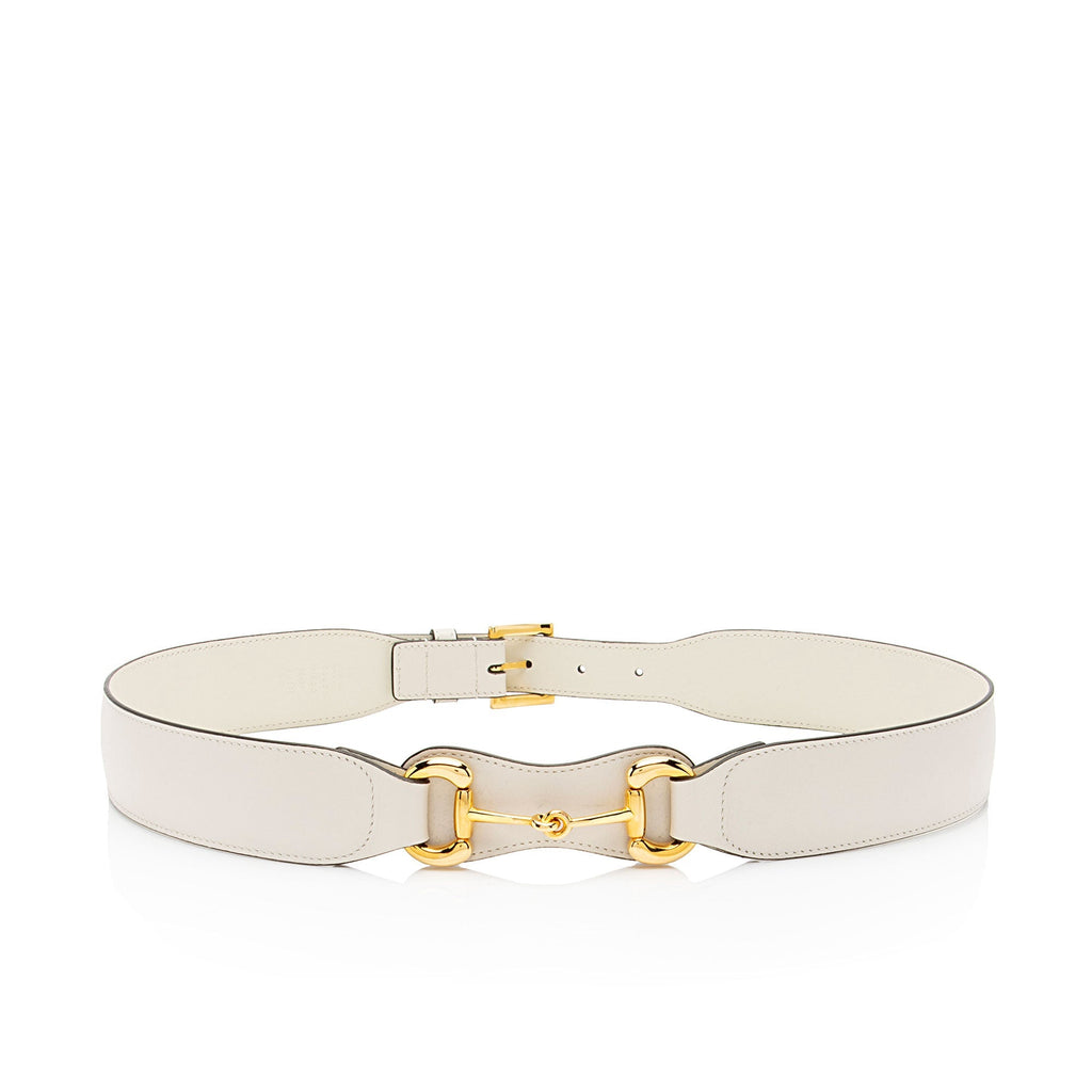 Gucci Smooth Leather Horsebit Belt - Size 34 / 85