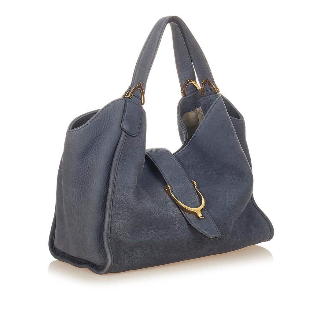 Gucci Soft Stirrup Nubuck Leather Tote Bag (SHG-25880)