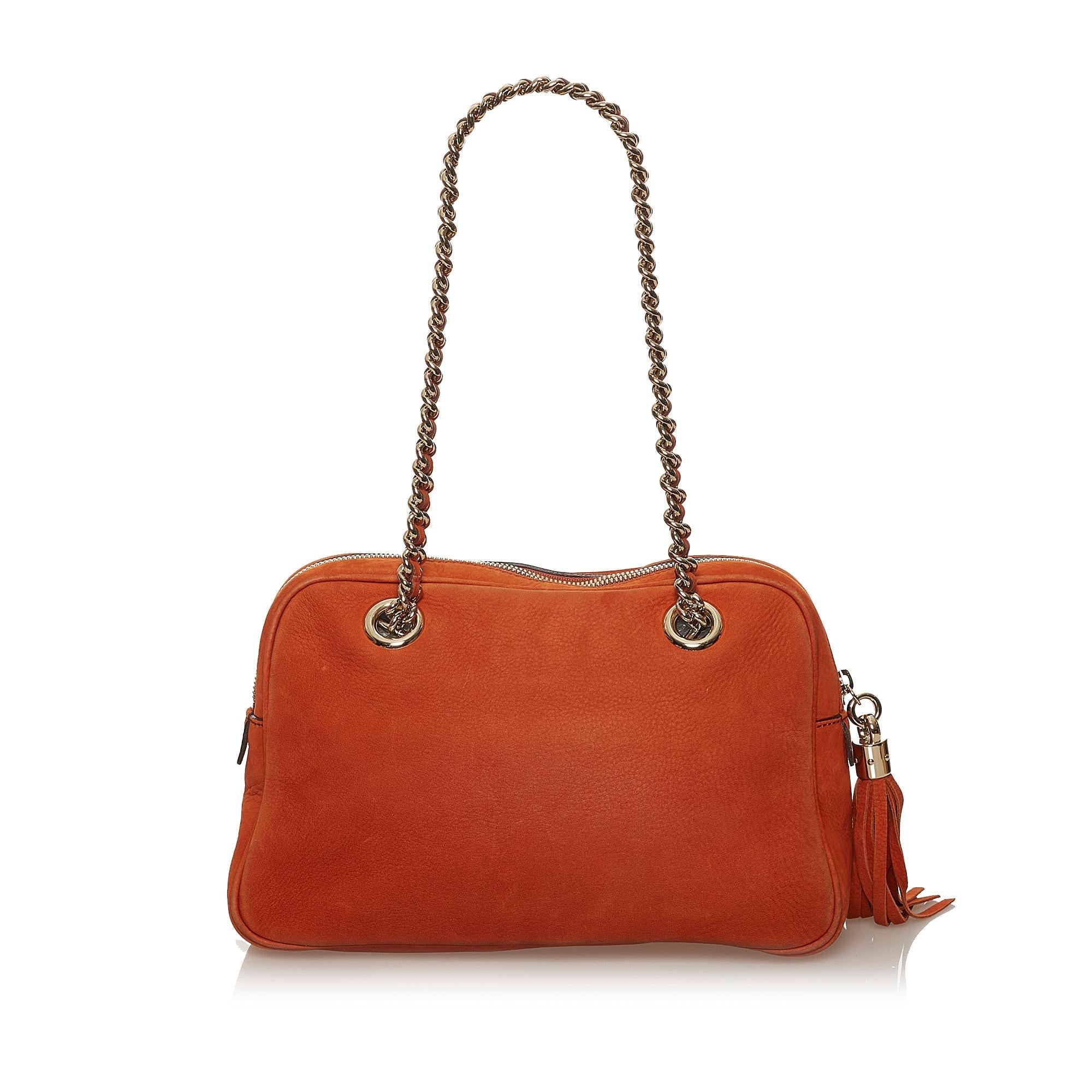 Gucci Soho Chain Nubuck Leather Shoulder Bag (SHG-28441)