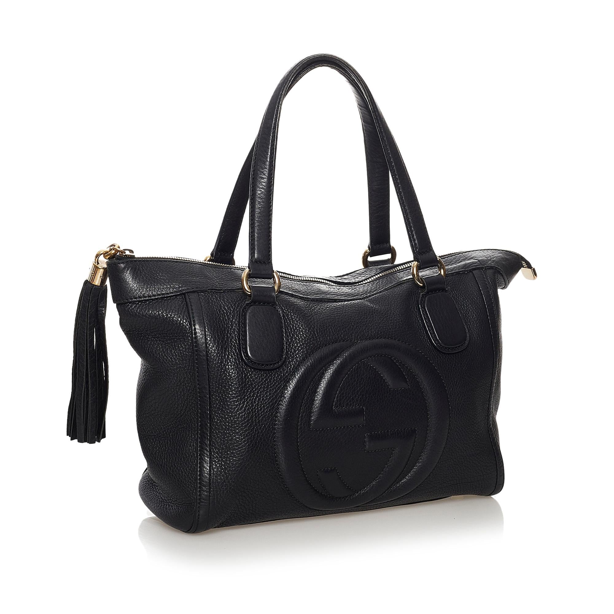 Gucci Soho Working Leather Tote Bag (SHG-32454)