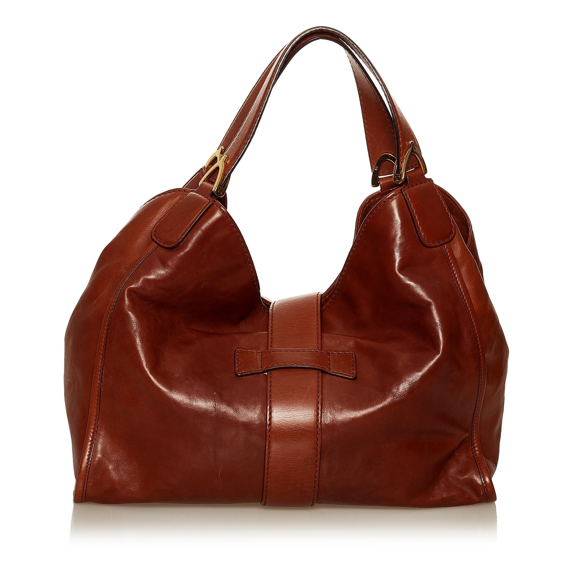 Gucci Stirrup Leather Shoulder Bag (SHG-29528)