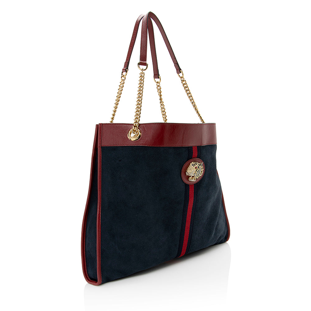 Gucci Suede Rajah Large Tote (SHF-20217)