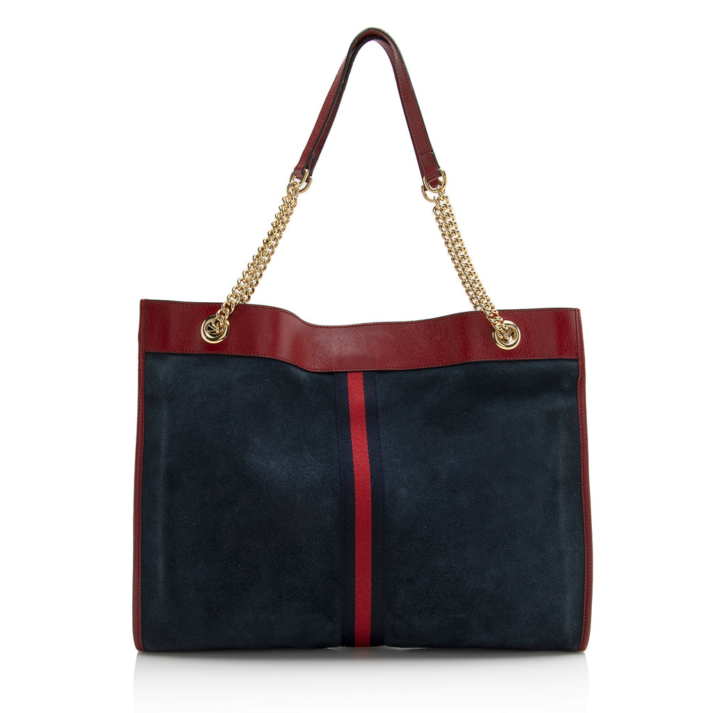 Gucci Suede Rajah Large Tote (SHF-22170)